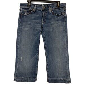 7FAM | Cropped Dojo Distressed Jeans | Size 32